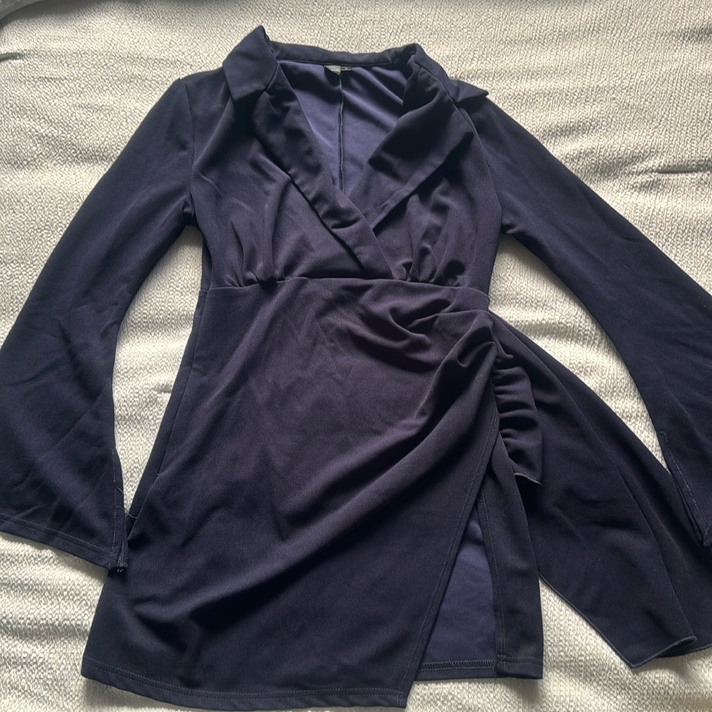Navy Slit Dress
